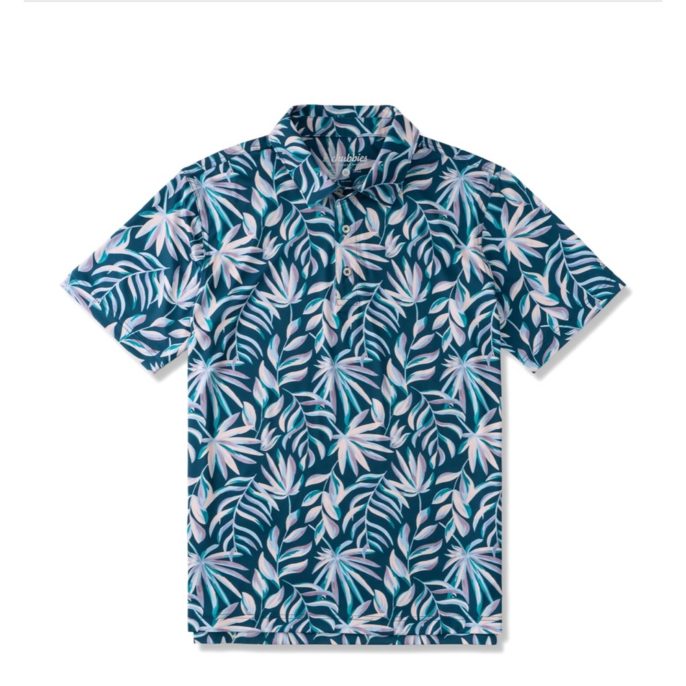 CHUBBIES The Balmy Breeze Performance Polo Shirt size XL blue